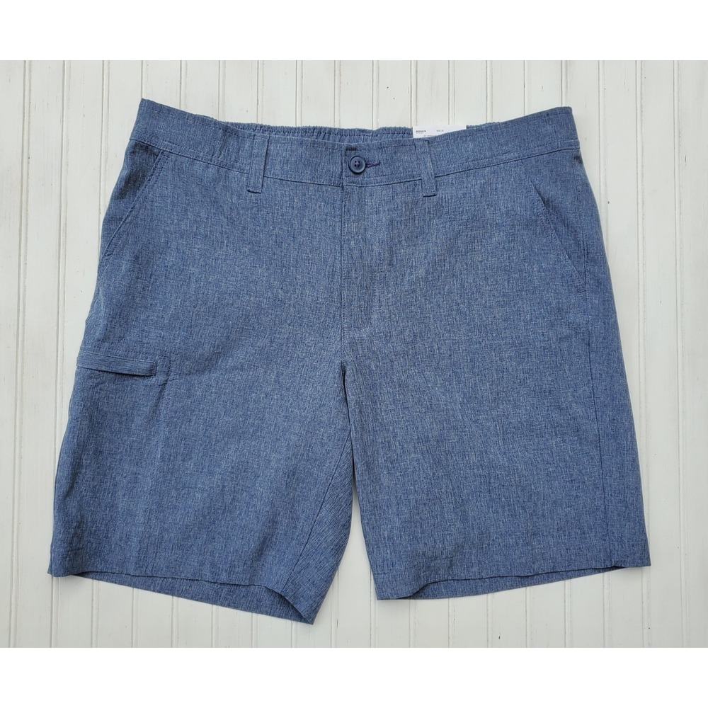 Sonoma Goods For Life Mens Tech Short 9 Inch Inseam Blue Heather Size 36 NWT